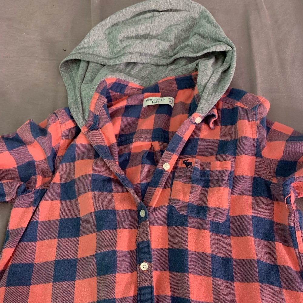 plaid Abercrombie kids shirt